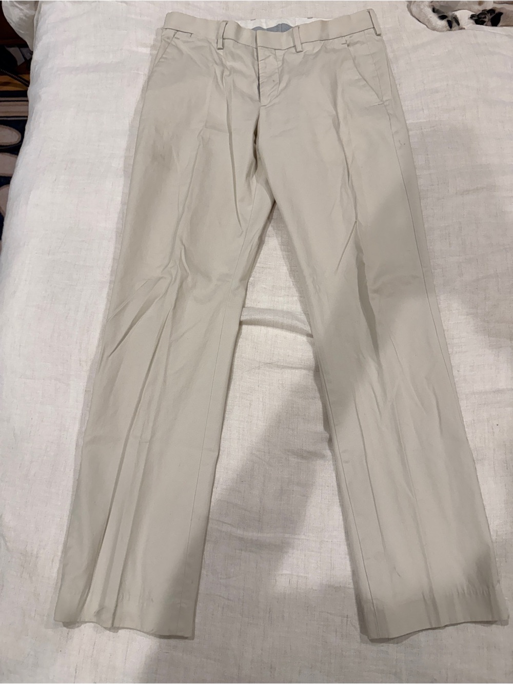 Express Men's 31/32 Cream Dress Chinos